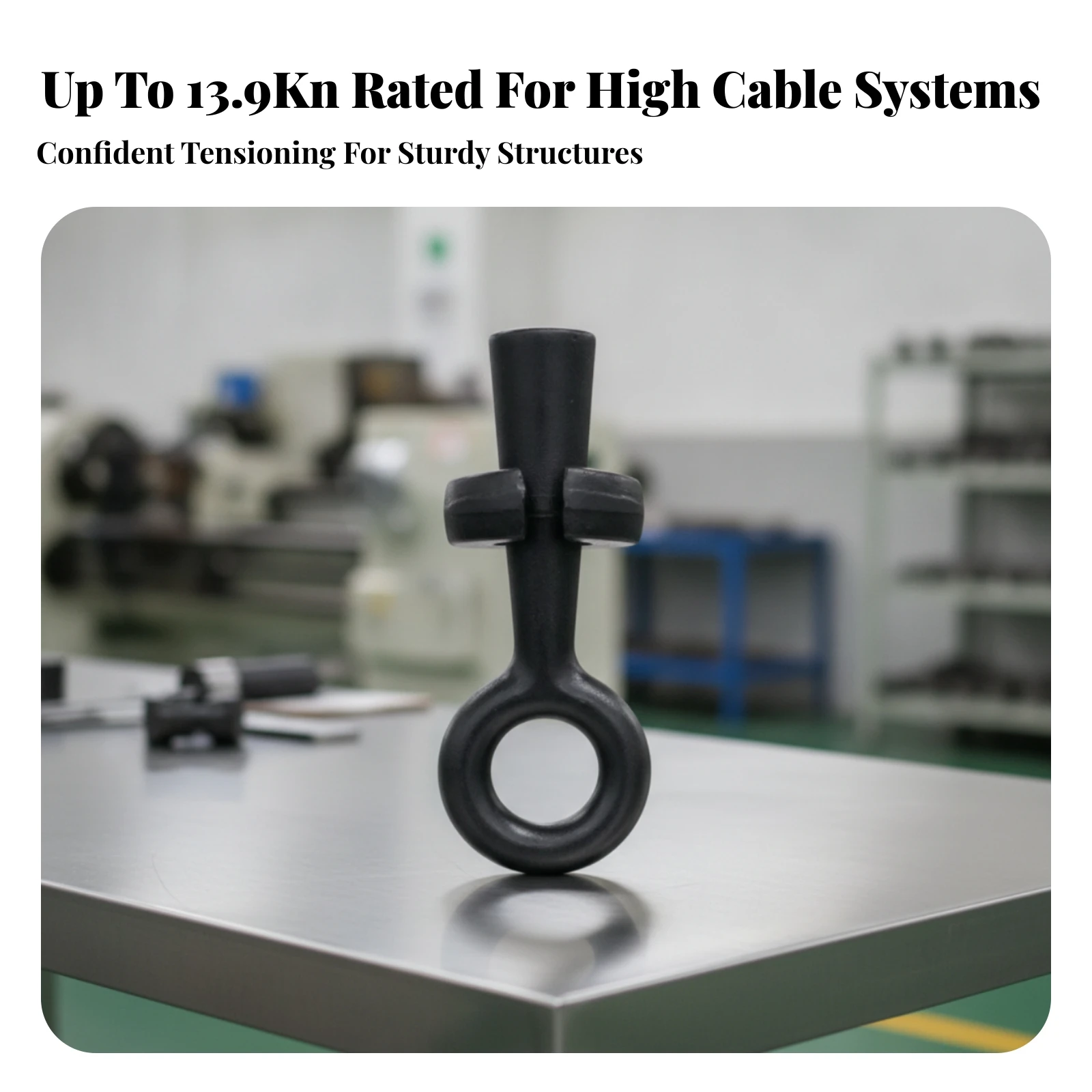 Wire Rope Connector Threaded Wire Rope Connector with Nut Long-Lasting Stable for Installers, Workshop