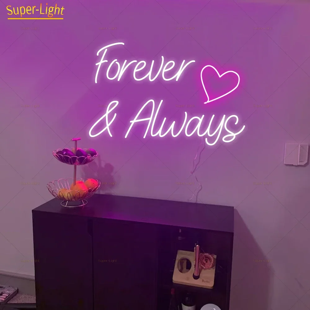 

Always & Forever Neon Sign Custom Wedding Decor, Neon Wedding Sign, Led Neon Sign Wall Decor Personalized Gift