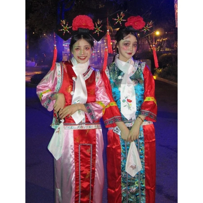 

Костюм на Хэллоуин Цин Динас Принц Представление Fem Роль Реверсив Зомби Традиционный Этнический Сценический Наряд