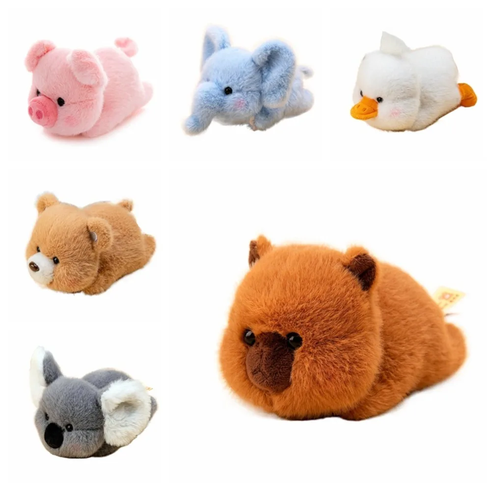 Comfort Plush Toys Lying Flat Capybara Plush Toy Animal Pig Elephant Plush Doll Koala Pet Plush Bear Doll Festival Party Decor