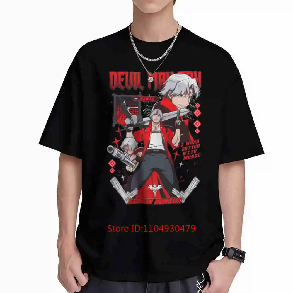 Dante Shooting DMC May Cry DMC3 Short Sleeve Tee 100% Cotton T-Shirt