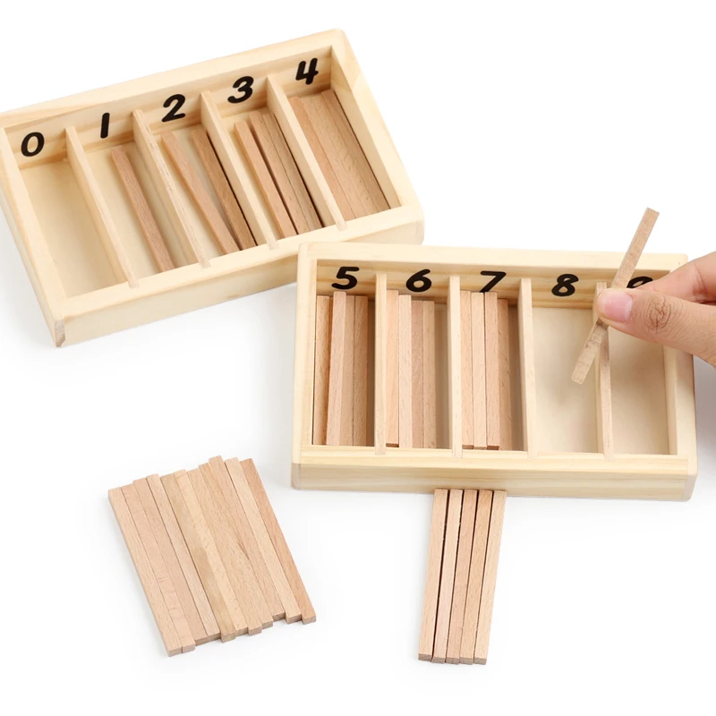 صندوق المغزل الخشبي لتدريس الرياضيات ألعاب الرياضيات، مواد لهدايا عيد ميلاد ما قبل المدرسة 3 سنوات للمدرسة المنزلية