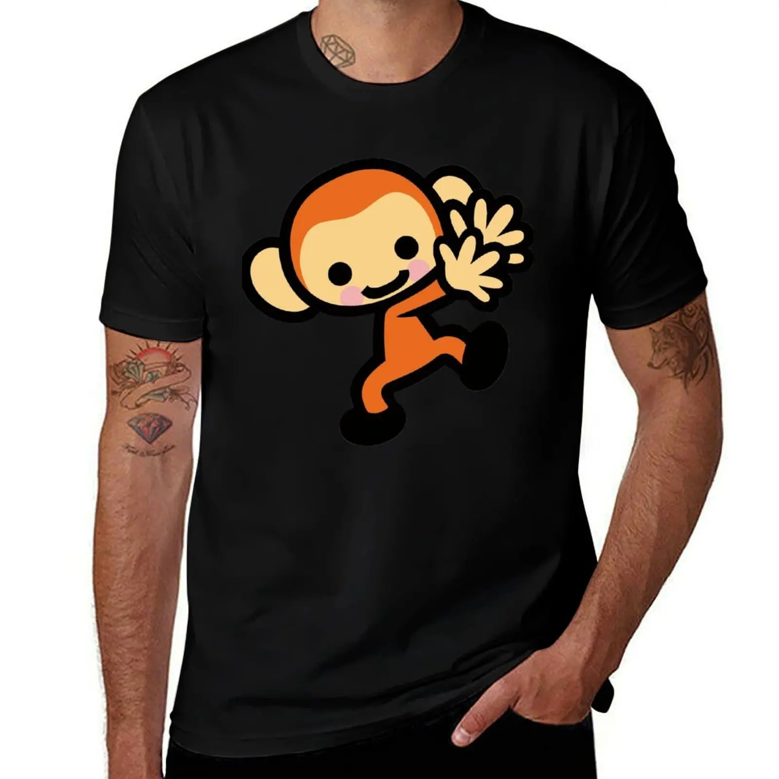 Rhythm Heaven Monkey T-Shirt Basic Solid Tee for Daily Use T-Shirt