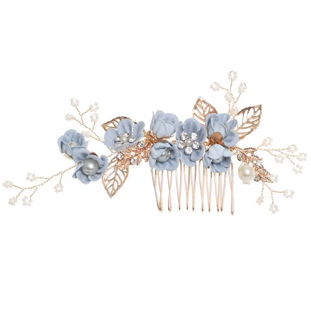 Luxury Fashion Bridal Handmade Disk Hair Comb Flower Hair Jewelry Bridal Hair Accessories Wedding Headwear Hair Comb