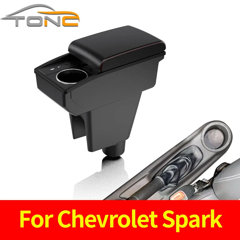 For Chevrolet Spark 3 Armrest Box For Chevrolet Spark III Aveo T200 Console Storage Box Decoration Car Accessories Interior Part