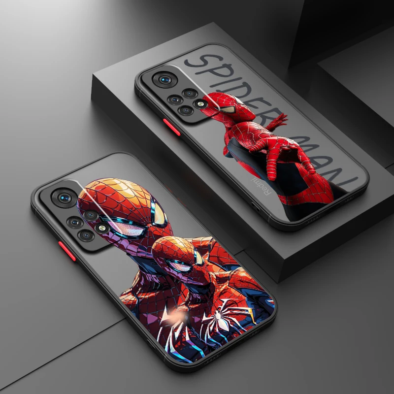 Spider-Man Unlimited Frosted Translucent For Redmi 8 8A 9A 9C 9AT 9 9T 10X 10A 10C 10 11A 12C 12 13C 5G TPU Phone Case