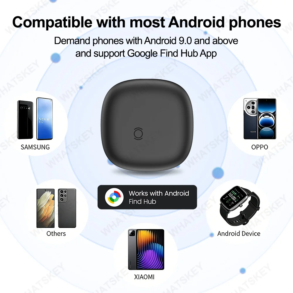 1-4Pcs Smart GPS Tag Go GPS Tracker Android Finder Compatible with Google Find Hub Android Only Key Wallet Finder Anti-Lost Tag
