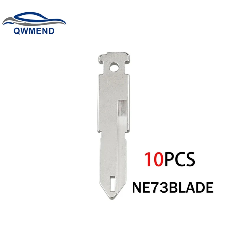 

QWMEND 10 шт. необработанные сменные лезвия NE73 для автомобильного ключа для Renault, Citroen C1 C2, Peugeot 206 306 406