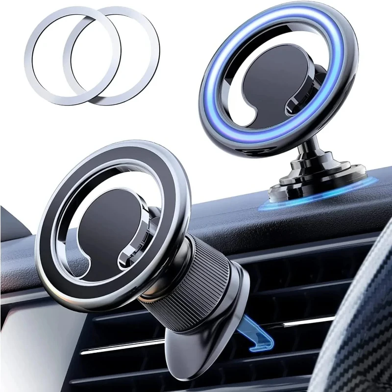 

for Magsafe Magnetic Car Phone Holder Stand For IPhone 16 15 14 13 12 11 Samsung Xiaomi Universal Car Mount Support Accessories