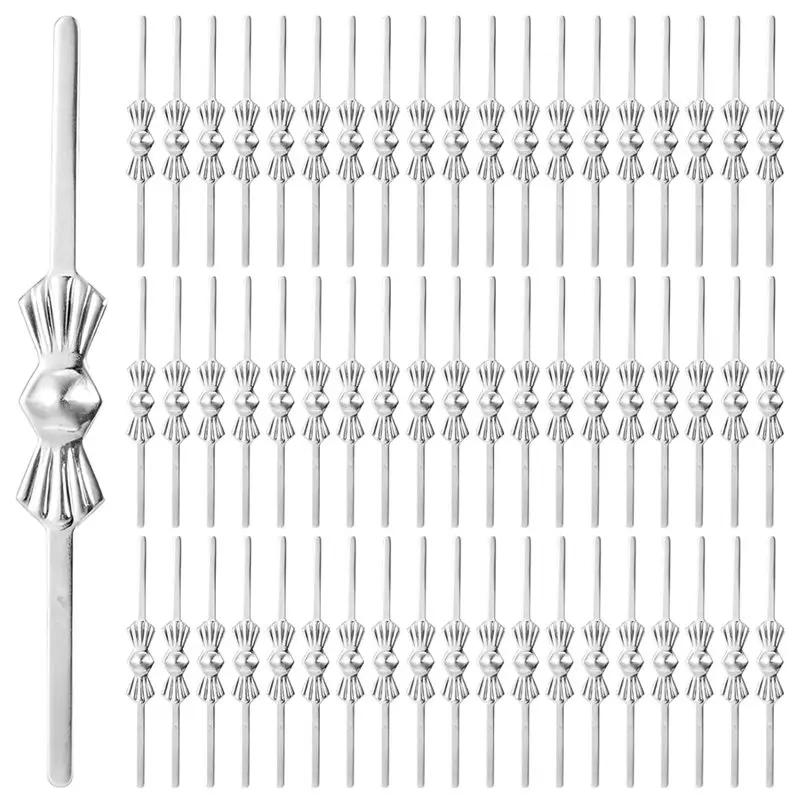 A20F-300Pcs Bow-Tie Crystal Connectors Chandelier Hooks For Crystals Metal Fastening For Crystal Replacement And DIY Projects