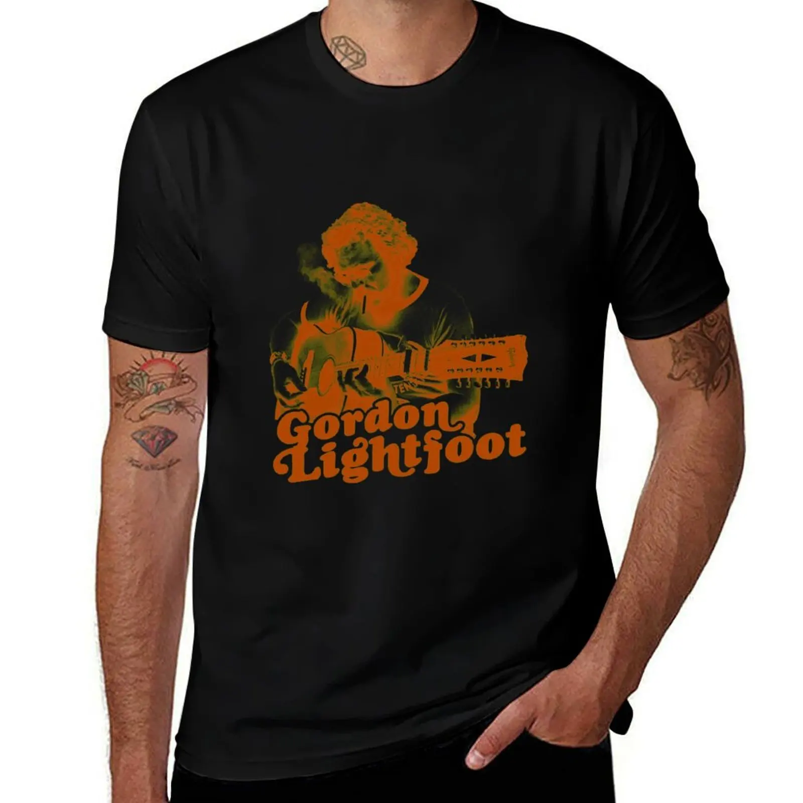 Gordon Lightfoot T-Shirt man t shirt cotton high quality T-Shirt