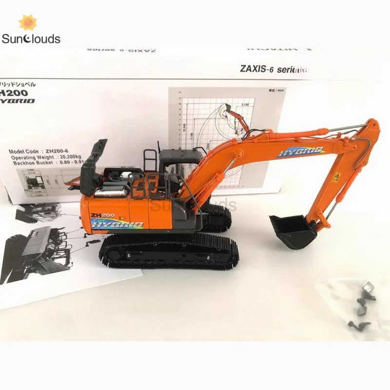 

For HITACHI Excavator Model ZH200-6 ZH200 Alloy 1:50 Scale Die Cast Model Toy Car & Collection Gift & Display & Souvenir Ornamen