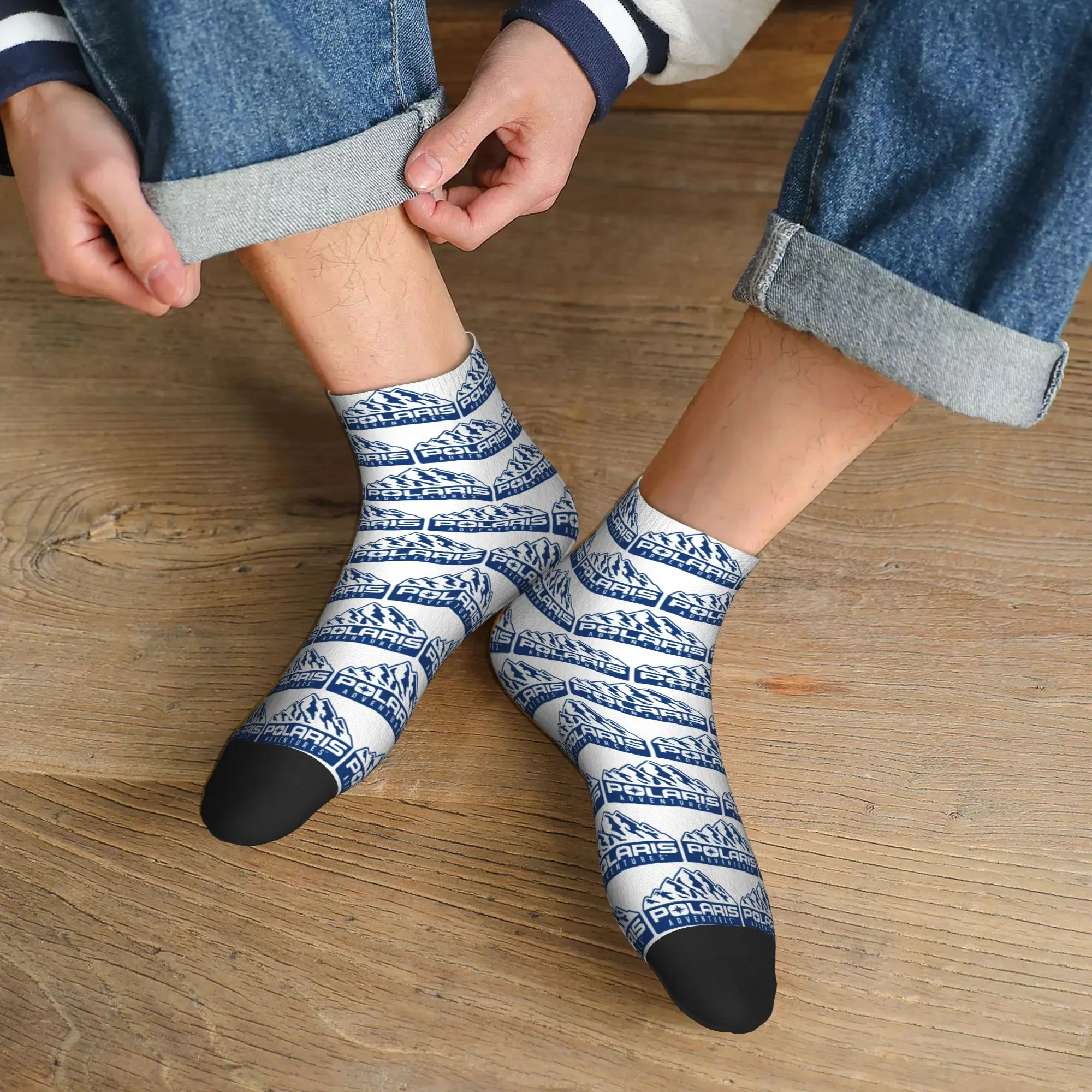 Calcetines con Logo Polaris para todas las estaciones, calcetines Harajuku de alta calidad, medias divertidas para hombres y mujeres, regalos de navidad