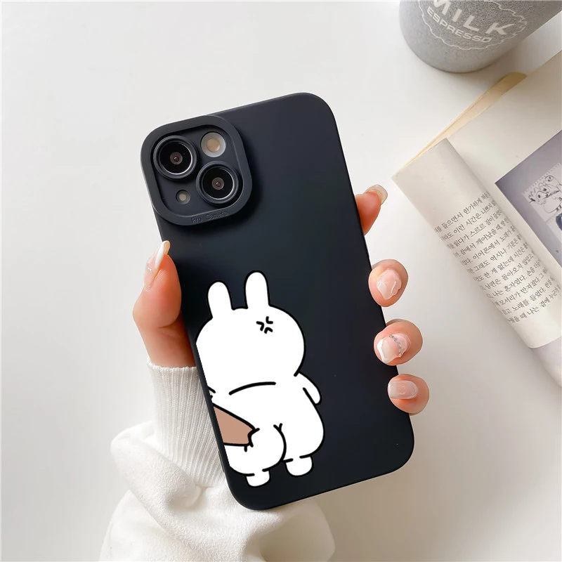 Funny Animal Bunny Panda Pig Phone Case for IPhone 11 12 13 14 Pro Max 7 8Plus SE2 X XR XS Max Cute Bear Cover Soft Shell