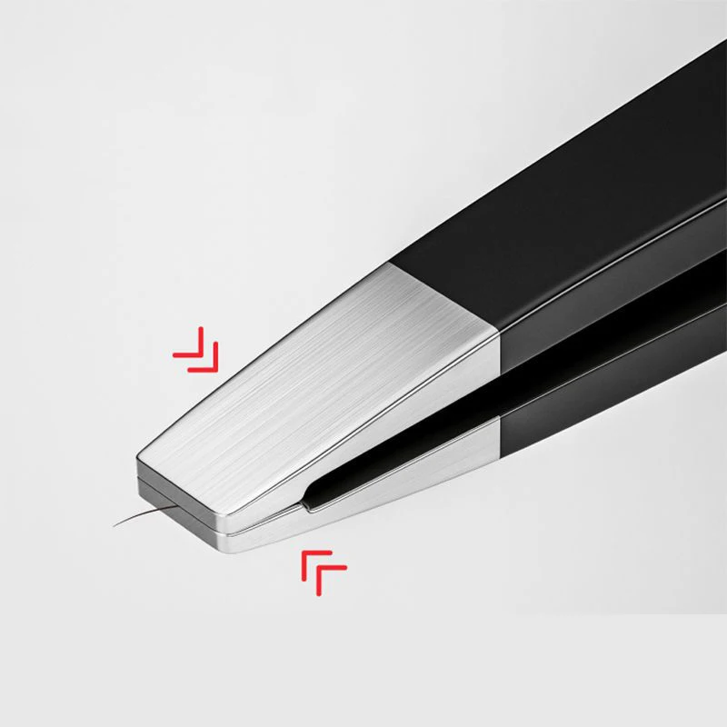 1/10pcs Pinzette per sopracciglia di precisione nere Strumenti per sopracciglia in acciaio inossidabile Kit di strumenti per trucco modellante per la depilazione del viso professionale