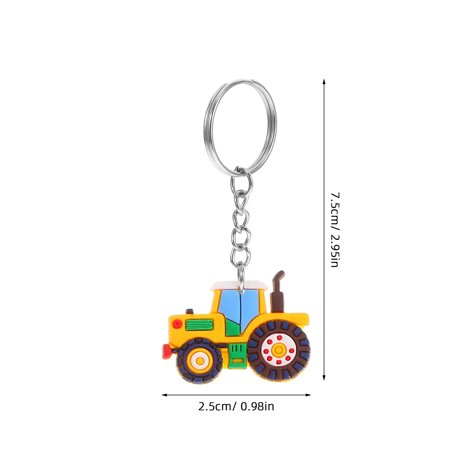 6Pcs Farm Equipment Keychains Mini Agricultural Spring Party Favors Easter Basket Fillers Classroom Prizes Harvest