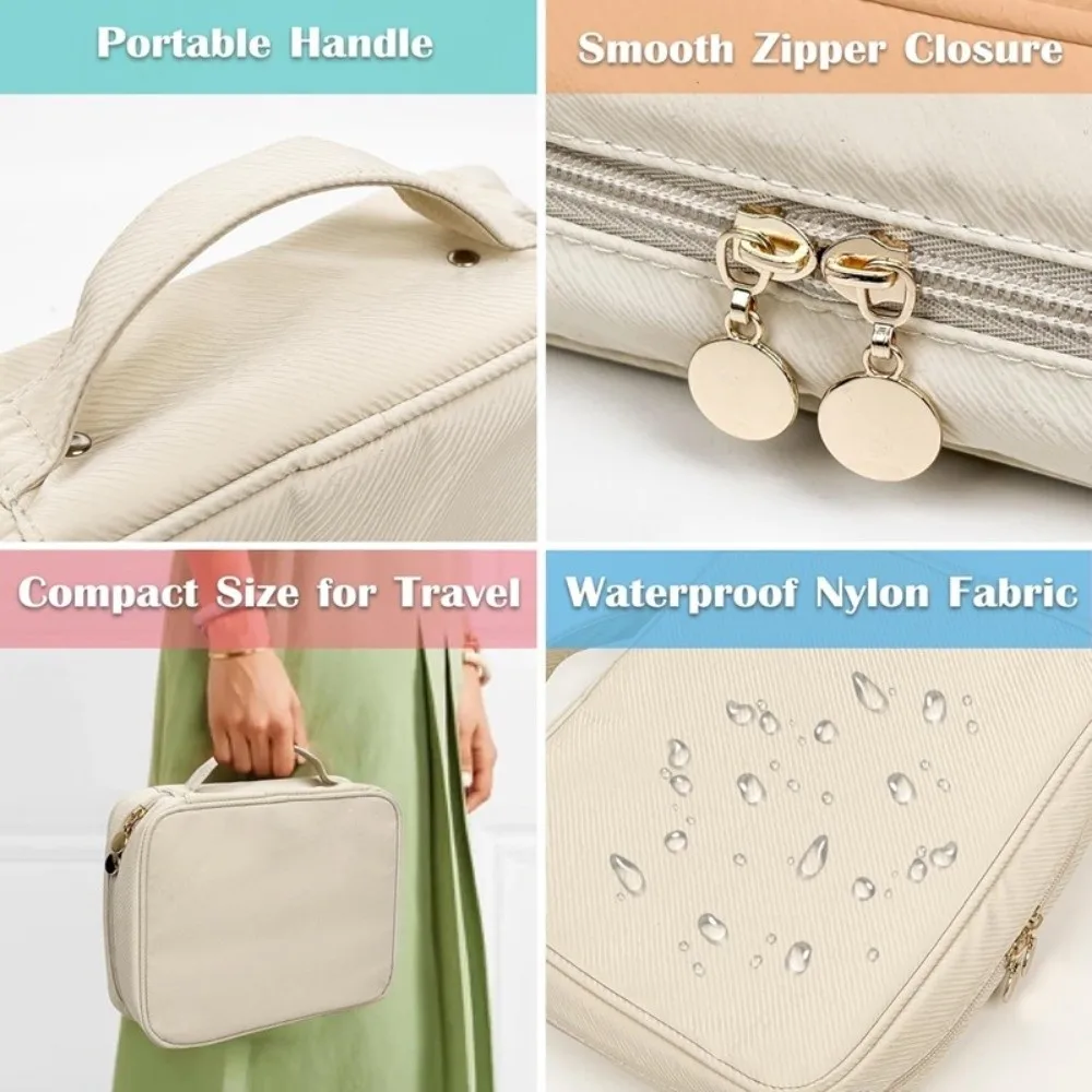 

Transparent PVC Jewelry Display Bag Multi-Layer Zipper Necklace Ring Packing Bag Storage Case Container Earrings Organizer