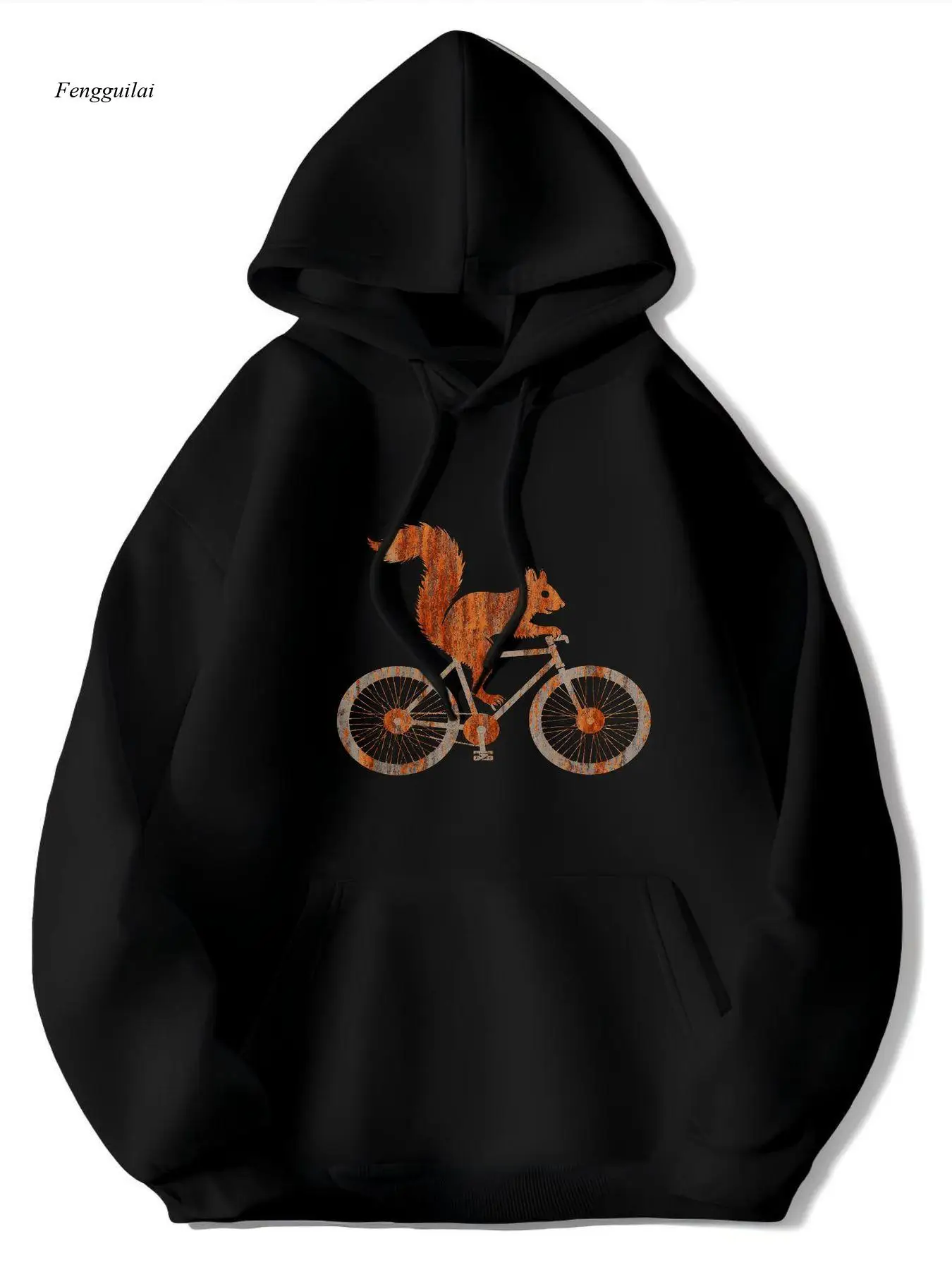 

Толстовка с принтом лошади и велосипеда — уютная зимняя пуловерная толстовка с тематическим дизайном, повседневная куртка с капюшоном и длинными рукавами для велосипедистов