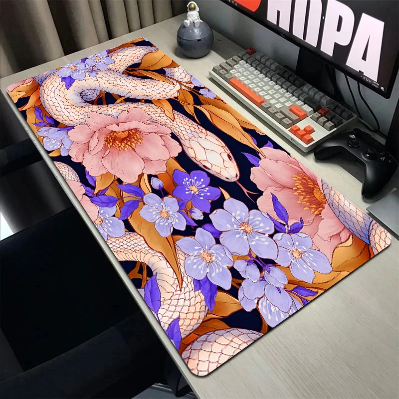 Snake Gaming Mouse Pad Office Computer Cutting Mat Extended Rug 900x400 Large Table Cushion Playmat Notebook Laptop Accessories