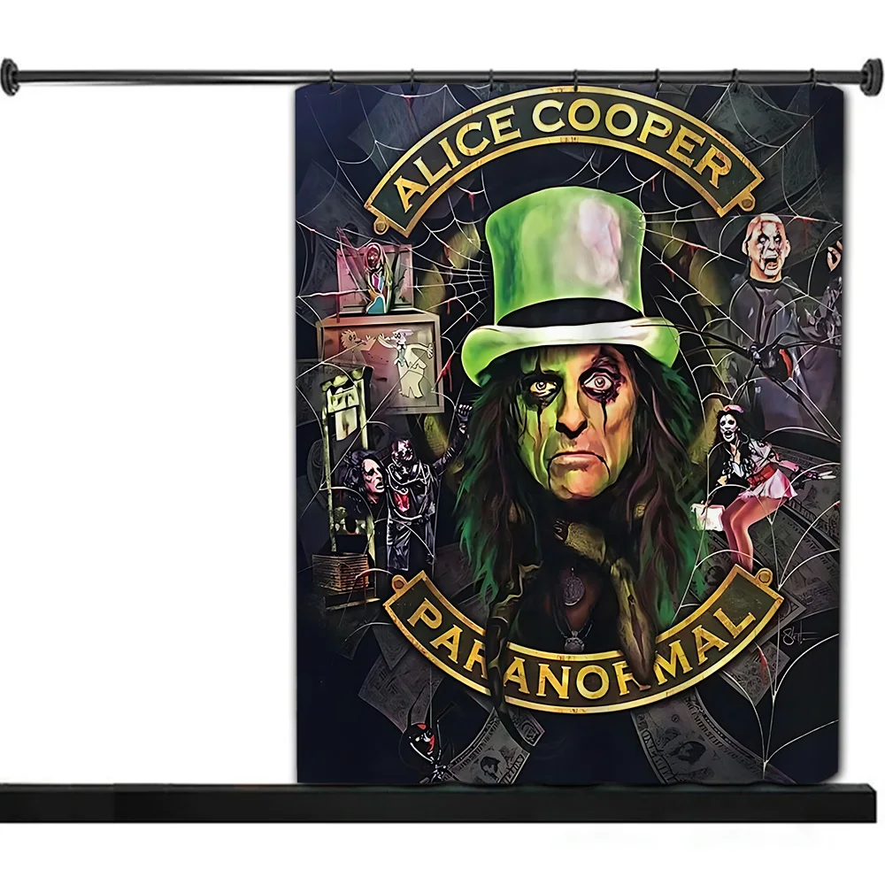 Shower Curtain Waterproof Polyester Fabric Paint Colorful Bath Curtains Ozzy Osbournes Retro Home Bathroom Decor With Hook