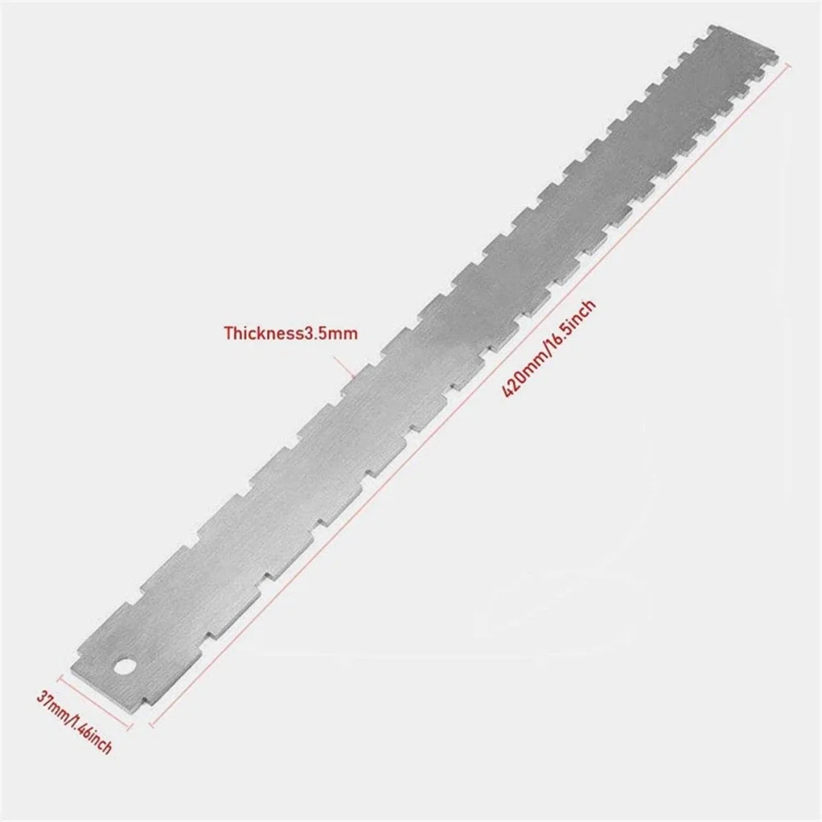Miwayer 3Pcs Set Guitar Neck Notched Straight Edge Guitar Bass Fret Leveling Ruler Fret Rocker Fret Level/for Luthier Tool