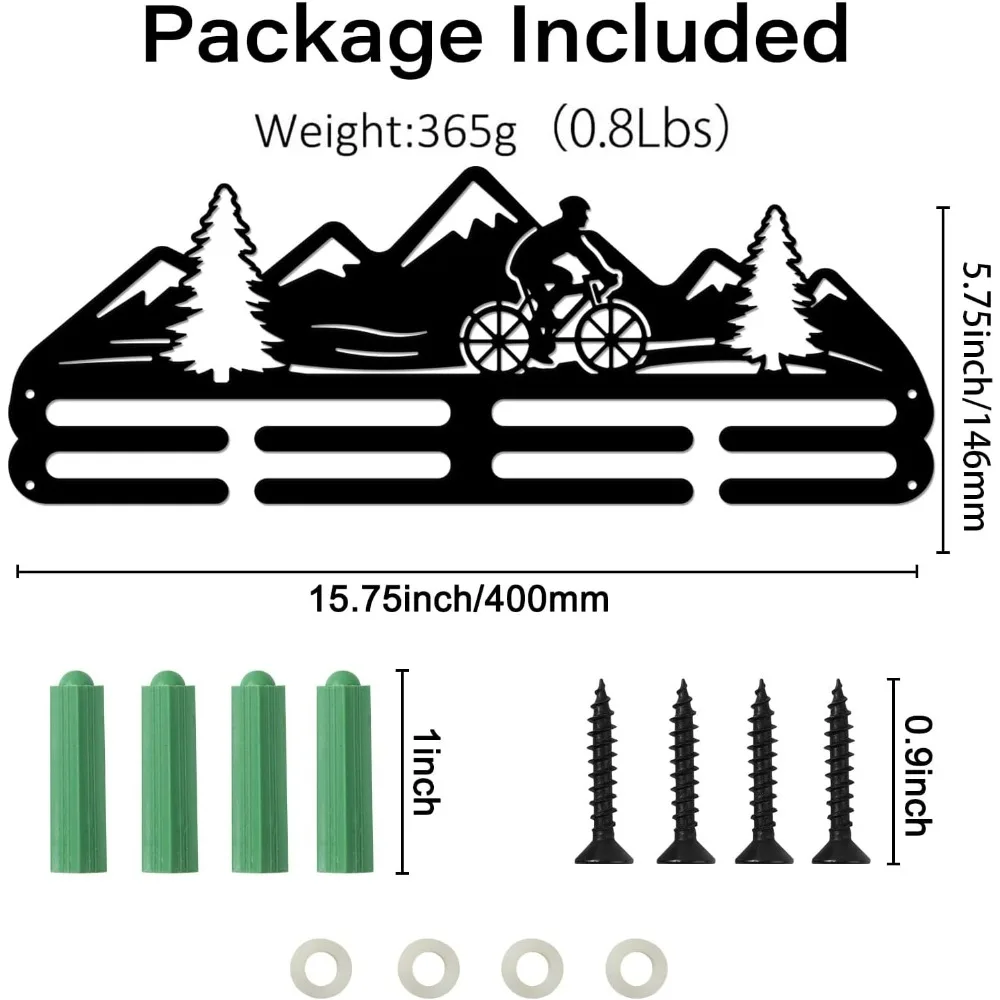 Mountain Cycing Medal Hanger Holder Display Track & Field Sports Medals Display Rack for 40+ Medals Wall Mount Award Display