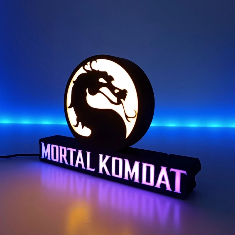 Custom RGB 3D Print Lightbox LED Nightlight Desktop Lamp Game Logos Custom Wall Decor for Game Room Bedroom Man Cave