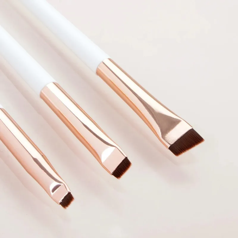 3 Pcs Edge Eyeliner Brush Oblique Head Eyebrow Brush Outline Eyeliner Brush Ultra-thin Eyeshadow Makeup Tools