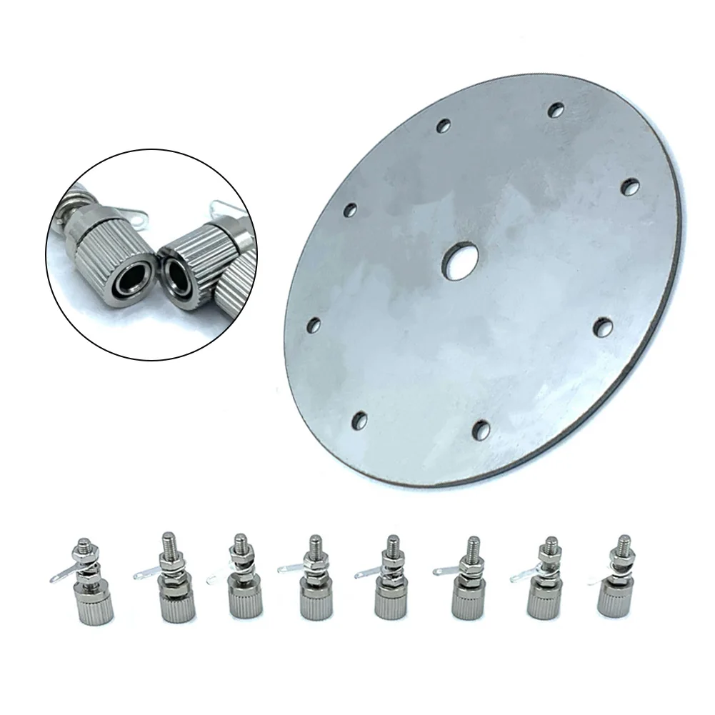 

For GP Antenna Stainless Steel Grounding Plate 11 cm Diameter 8 Terminals for Easy and Secure Wiring Connections