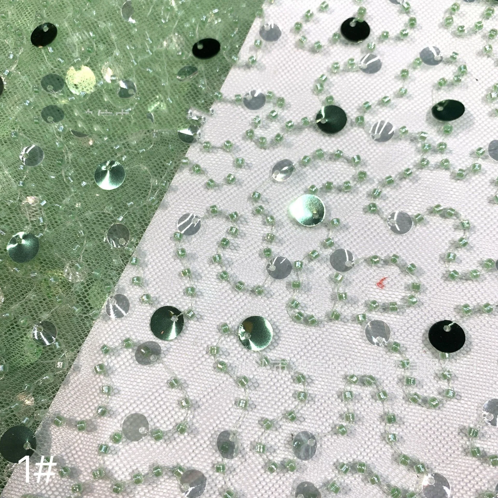 17 Colors Africa Lace Dense Embroidered Big Sequin With Beaded Fabric For Evening Dress Material Tissus Dry Mesh Material