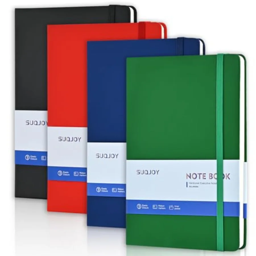 

Lined Journal Notebooks, 4 Pack 160 Pages, 5.5x 8.2-Inch Journals for Women Men, Hardcover Notebook with 100 gsm Thick Paper, A