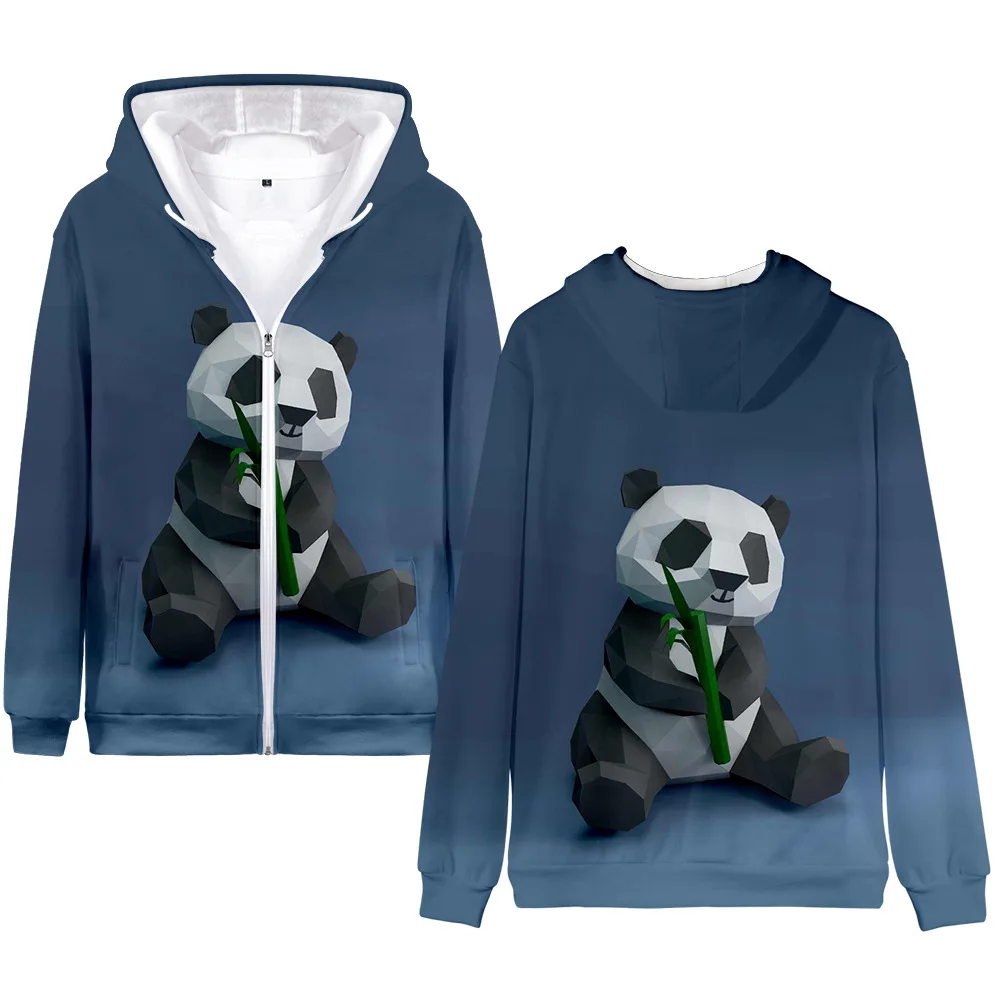 3D Panda Hoodies para meninos e meninas, moletom infantil, jaqueta Streetwear, casaco adolescente, roupas, 3 a 14