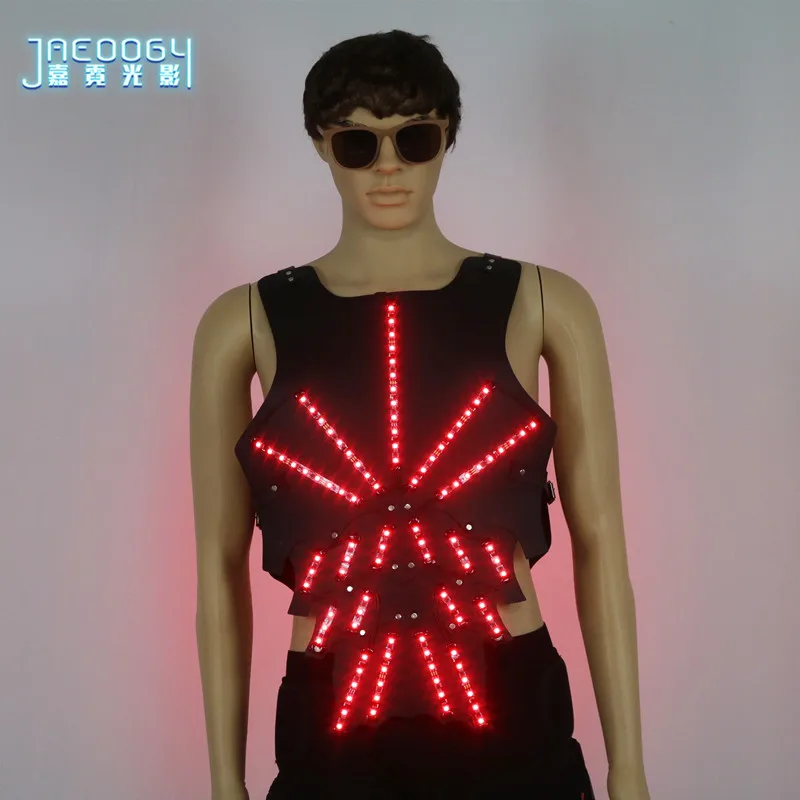 

Full color LED luminous vest, dance hall clothing jacket, DJ singer, DJ dancer, DJ performer dance platform uniform, dancer, ser