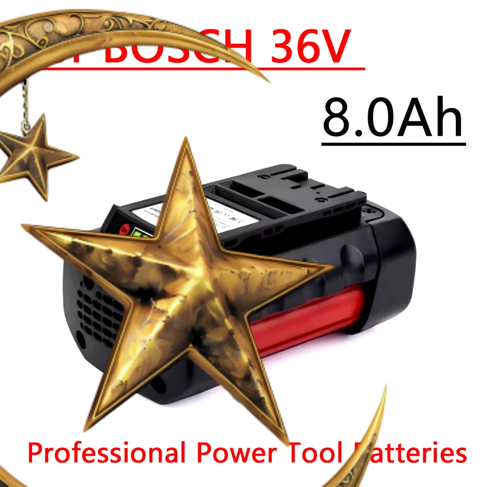 

Replacement Battery for Bosch BAT810 BAT836 BAT840 GBH36V-Li Power Tool 36V 8000mAh Lithium-ion Battery