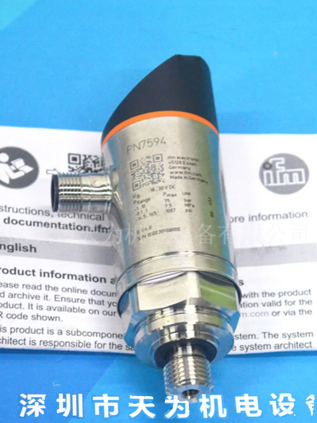 Genuine IFM Ifm Pressure Sensor With Display PN7594 PN3094 PN2092 PN7093