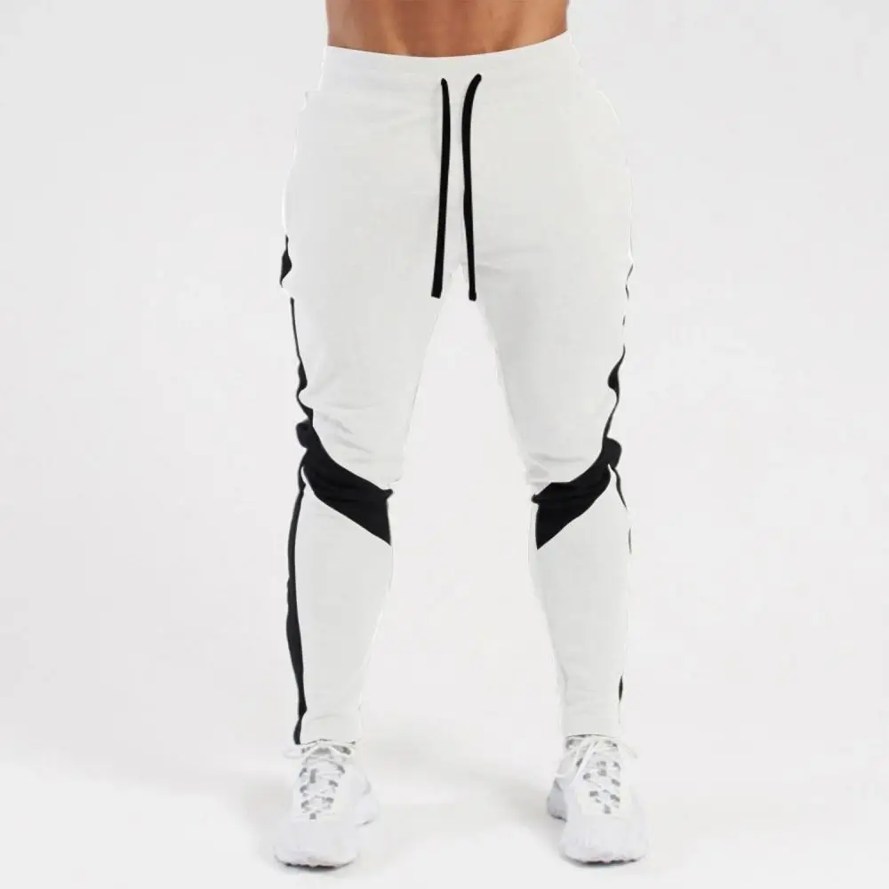 ChimBrand-Pantalon de sport décontracté pour homme, pantalon épissé pour petits pieds, micro élastique, monochrome, document, nouvelle mode, printemps et automne 2023