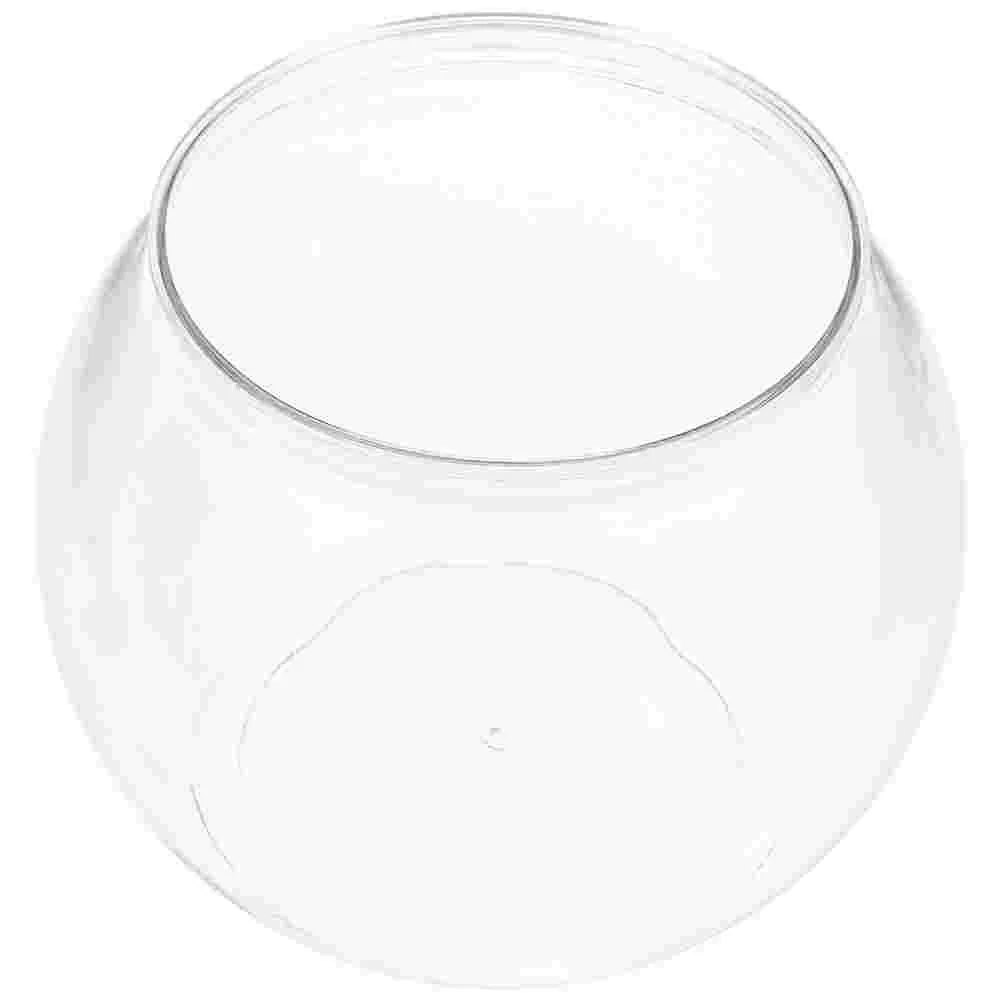 Plastic Fish Bowl Mini Fish Tank Round Unbreakable Aquarium Transparent Vase Aquarium Clear Globe Hydroponic Planter Vase Pot