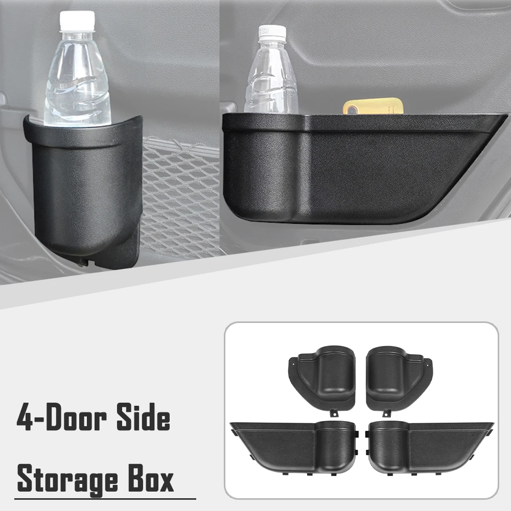 Car Front Rear Door Interior Side Storage Box Holder Organizer for Jeep Wrangler JL JT Gladiator 2018 2019 2020 2021 2022 2023