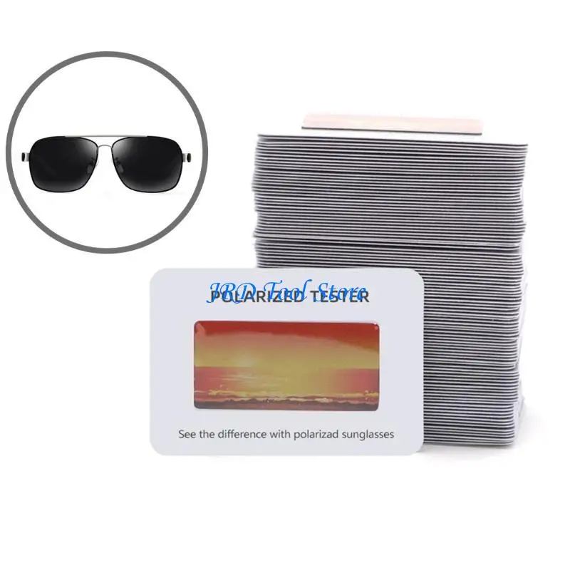 

A2UD 100PCS Polarized Glasses Test Card,Polarization Sunglasses Tester, Polarized Glasses Check Paper Accessories