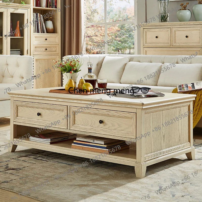 

Retro Wooden Coffee Tables Modern Storage Accent French Style Coffee Tables Creative Hotel Home Furniture Stolik Kawowy