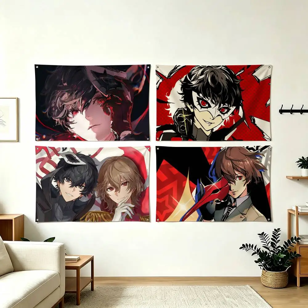 G-Goro Akechi Persona Joker Game  Flags Wall Hanging Tapestry Outdoor Garage Room Decorative flag Background Blanket