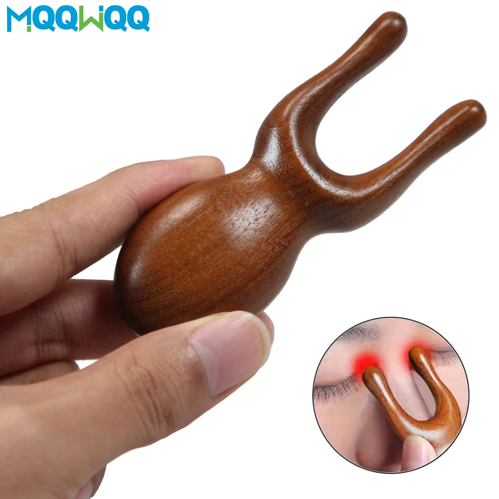 1Pcs Sandalwood Nose Massager Promote Blood Circulation Trigger Point Therapy Gua Sha Board Nose Lifting Tool Massager Body