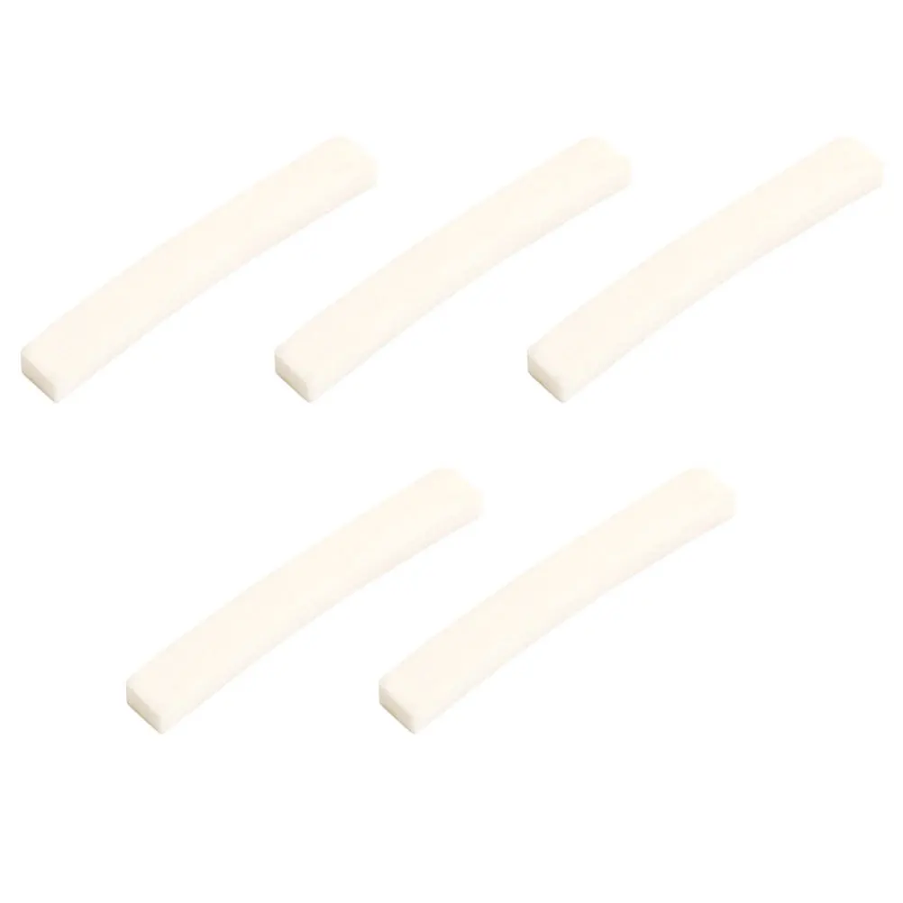 

5Pcs Guitar Bone Nut Curved Base Premium Quality Electric Acoustic Guitar Parts Noise Decrease Tone Sustain Upgrade