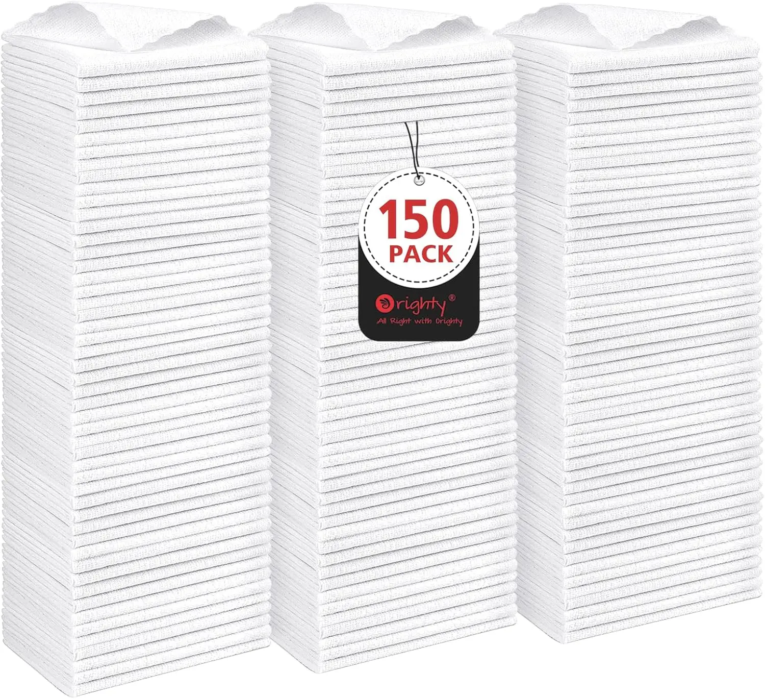 

Cleaning Cloths Bulk, 150 Pack Shop Rags Reusable, Multi-Purpose Shop Towels for Cars, Microfiber