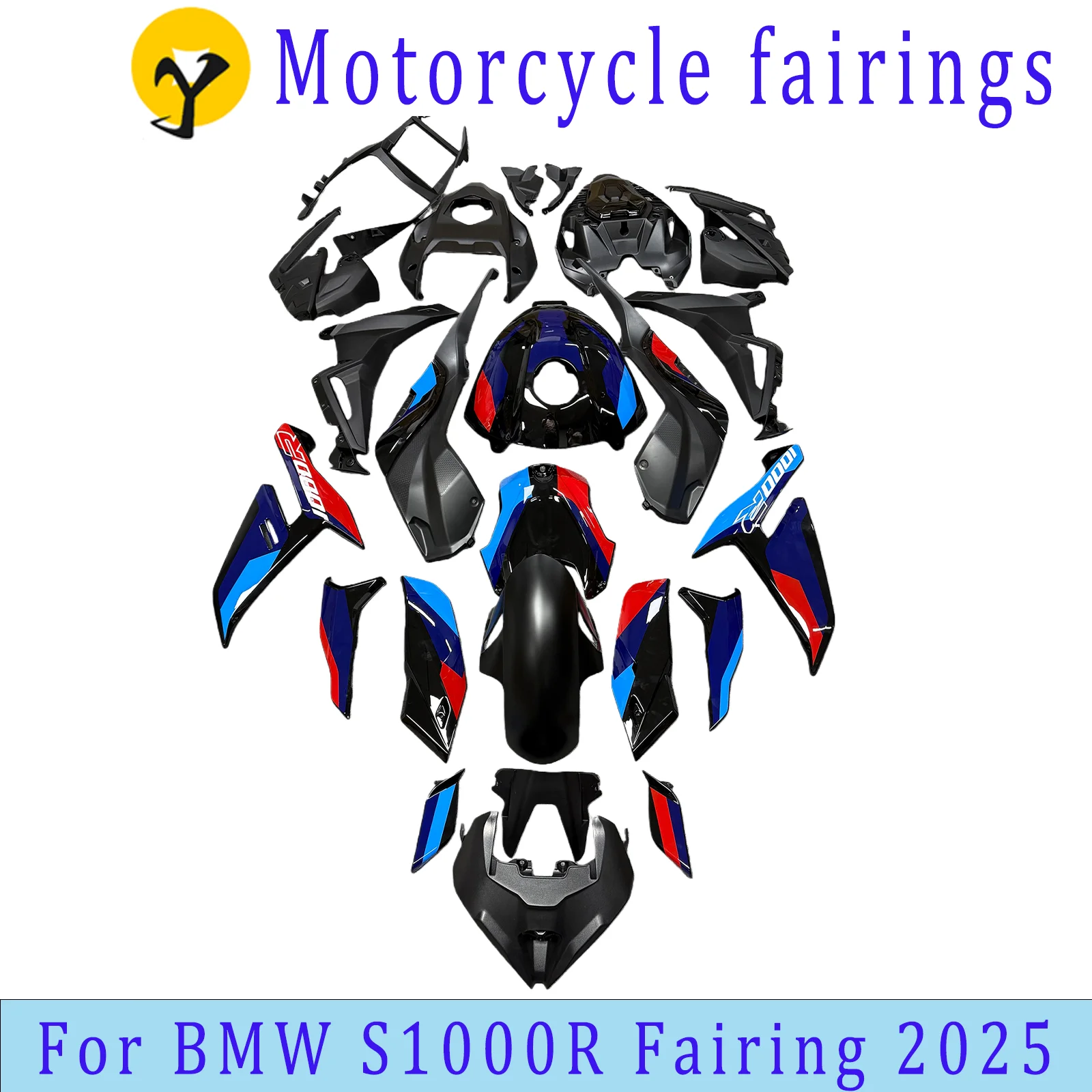 

For BMW S1000R 2025-2026 latest model motorcycle bodywork fairing. ABS plastic body kit accessories, black/red/blue.