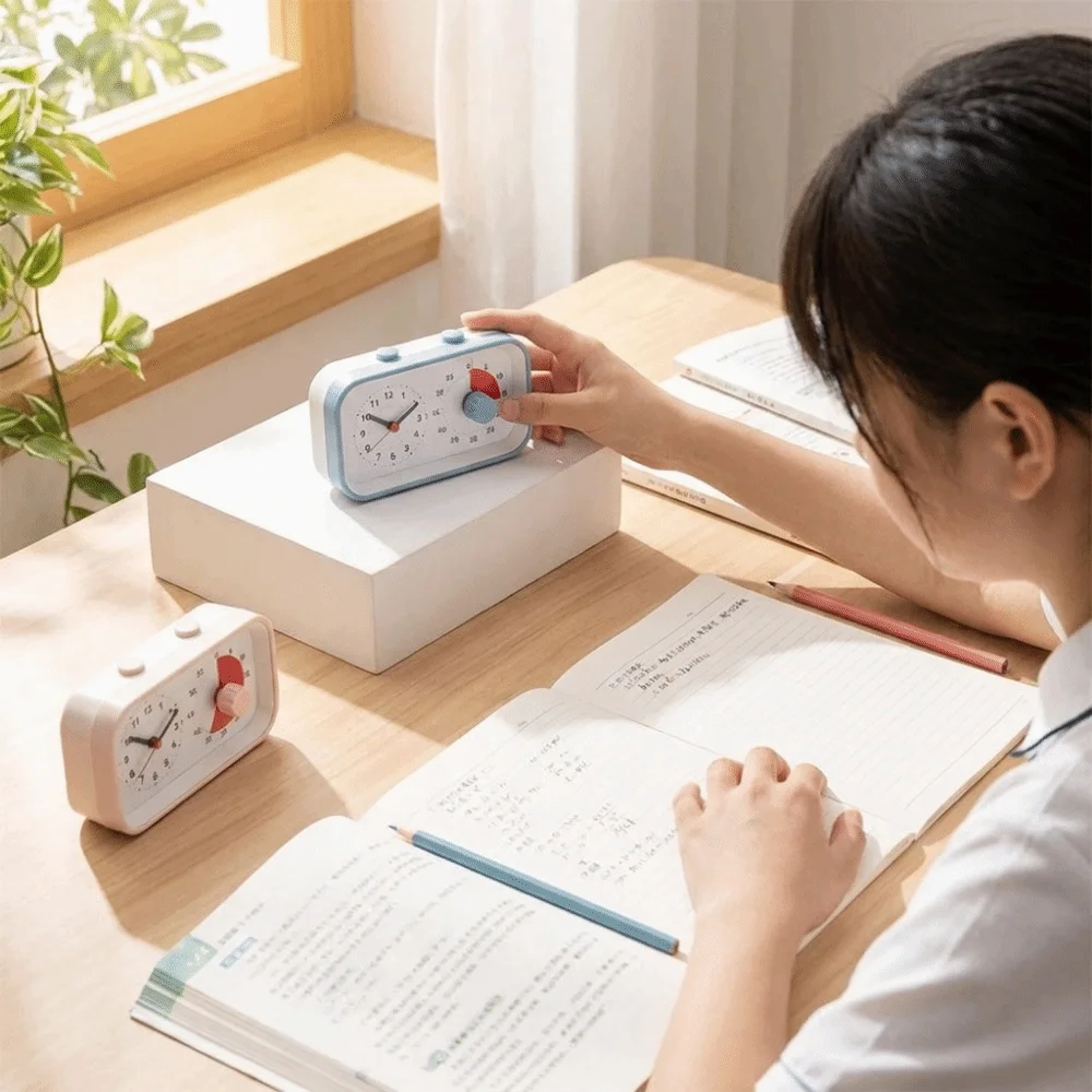 Dual Screen Dual Screen Visual Timer Self-discipline Silent Time Manager Alarm Clock 60 Minute Countdown Battery Operated