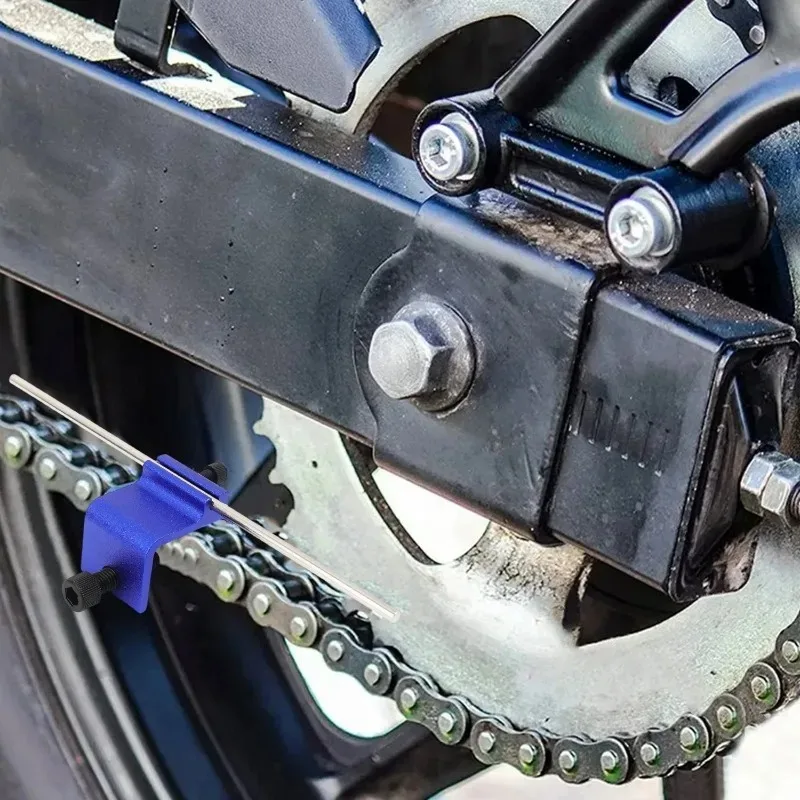 Aluminum Alloy Motorcycle Chain Alignment Tool for ATV Chain Adjuster Breaker and Riveter Set No-scratch Motorcycle Maintenance - Image 3