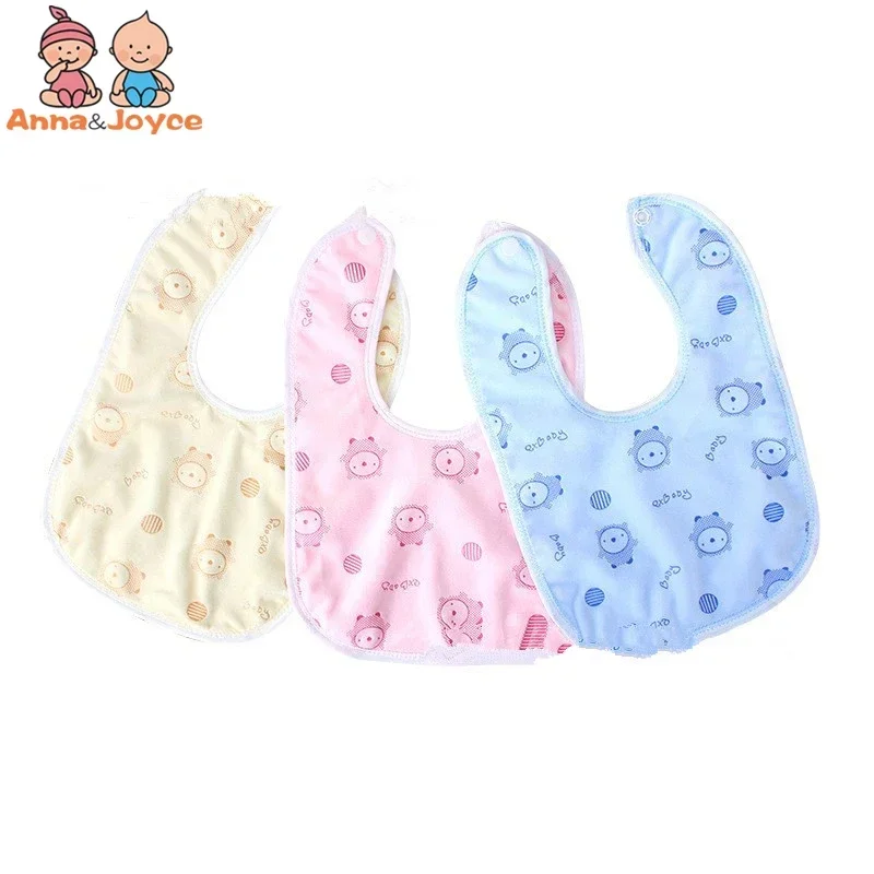 30pcs/Lot Baby Bibs Waterproof Mouth Water Towel Cotton Infants Ultra-soft Pocket A Variety of Color Rice