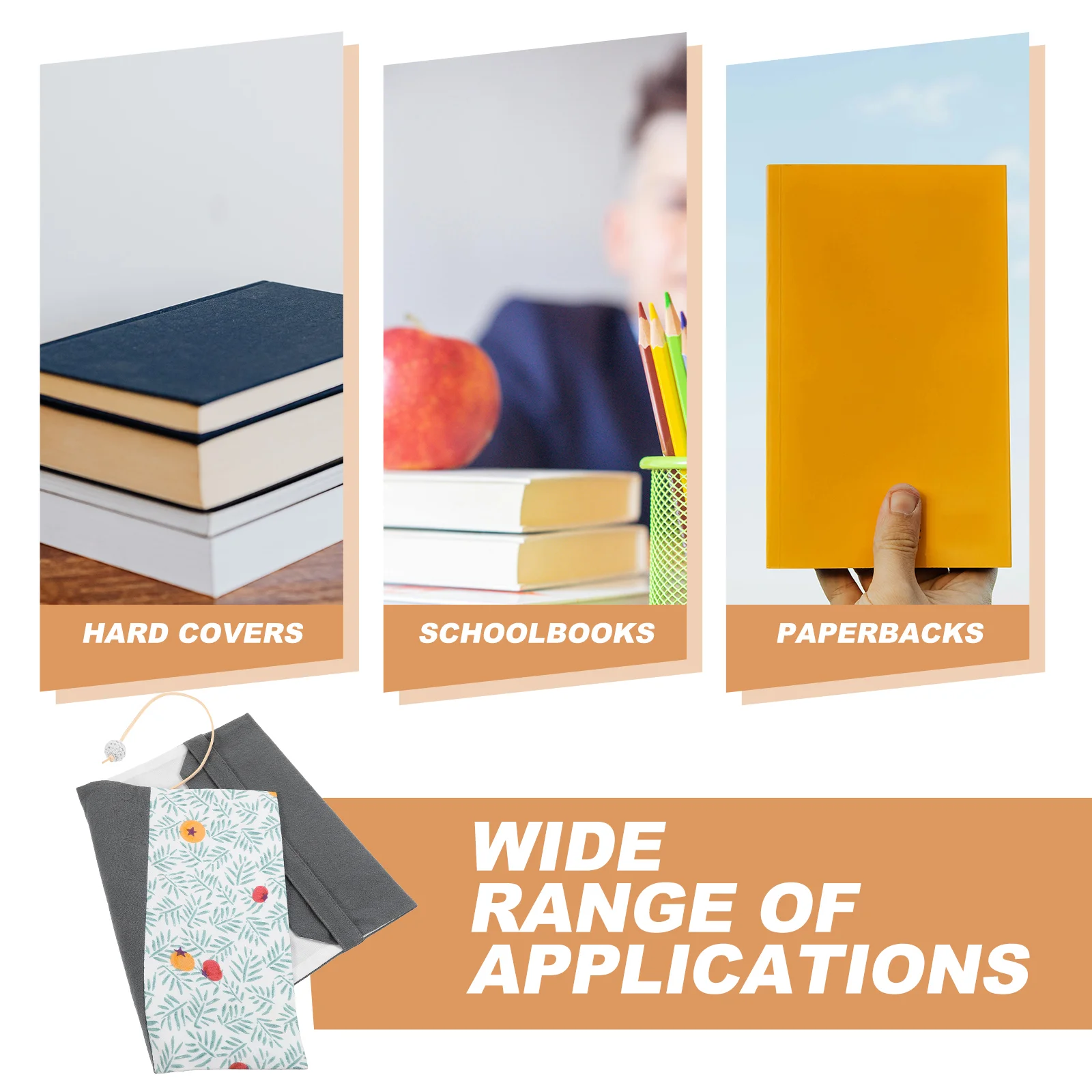 Funda de tela para libro, Protector antidesgaste, A5