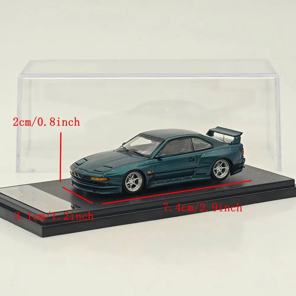 Rhino Model RM 1/64 for 850CSi E31 Coupe WideBody Sport Model Green Diecast Car Miniature Toy Vehicle Models Collection
